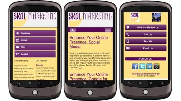 skol marketing mobile website skol marketing, minneapolis MN
