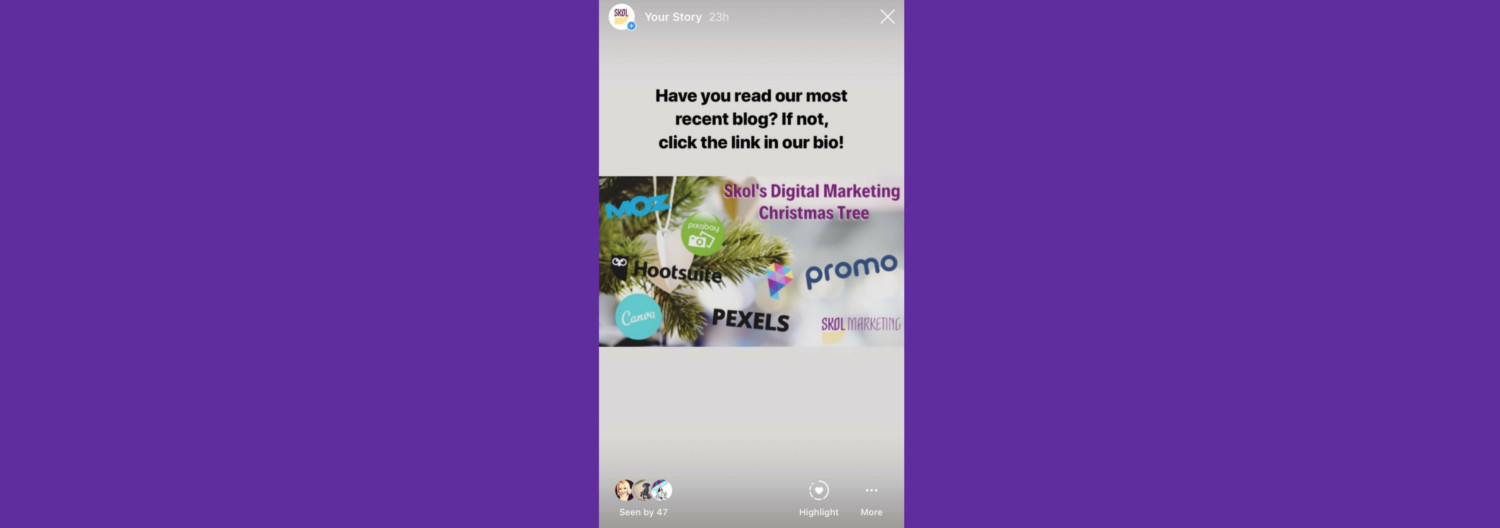 instagram story skol marketing, minneapolis MN